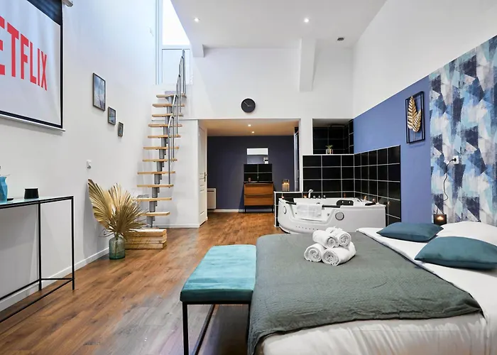 Ng Suitehome - Lille L Roubaix L Mairie - Gare L Nain - Grand Studio - Balneo - Netflix - Wifi