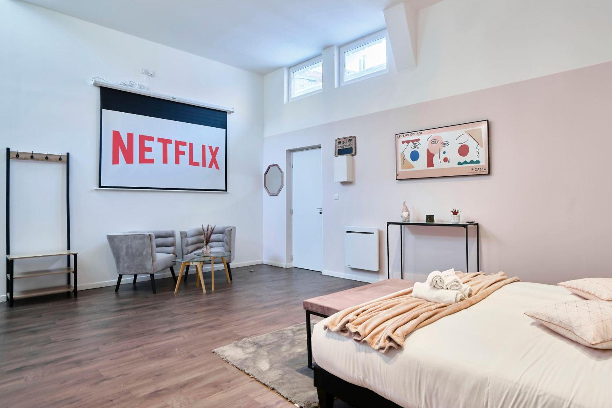 Appartement Ng Suitehome - Lille L L Mairie - Gare L Nain - Grand - Balneo - Netflix - Wifi Roubaix