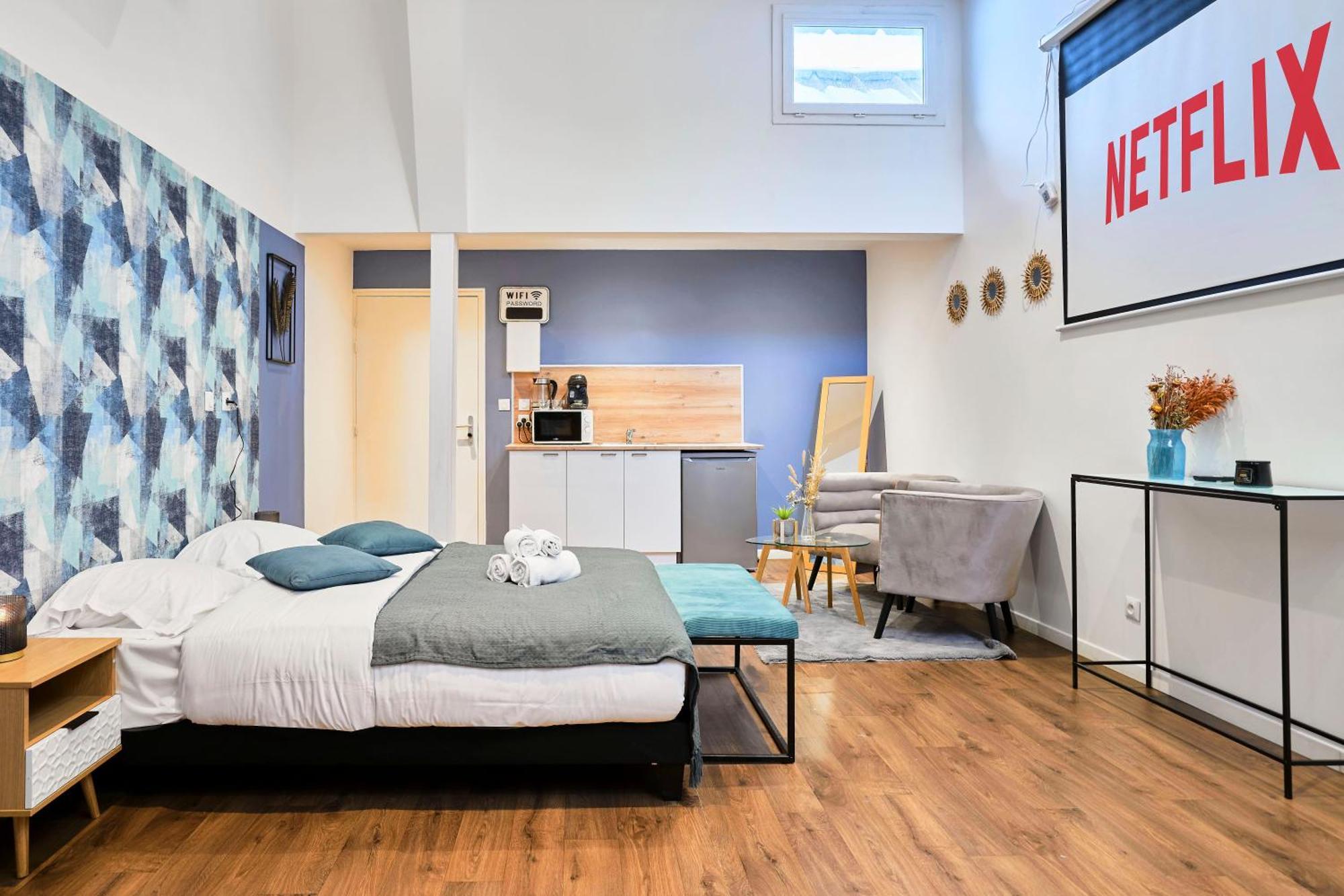 Appartement Ng Suitehome - Lille L L Mairie - Gare L Nain - Grand - Balneo - Netflix - Wifi Roubaix