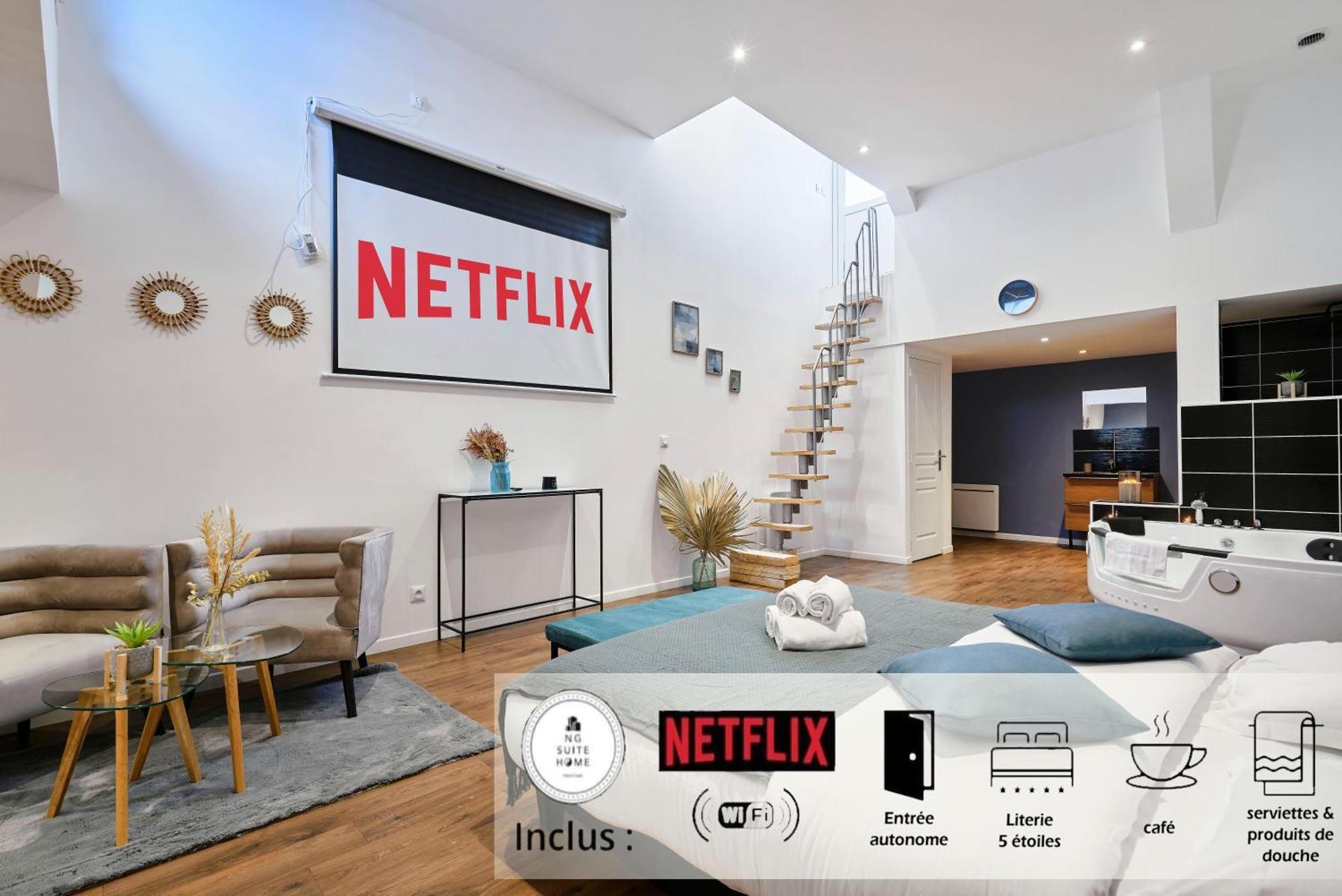 Ng Suitehome - Lille L L Mairie - Gare L Nain - Grand - Balneo - Netflix - Wifi * Roubaix
