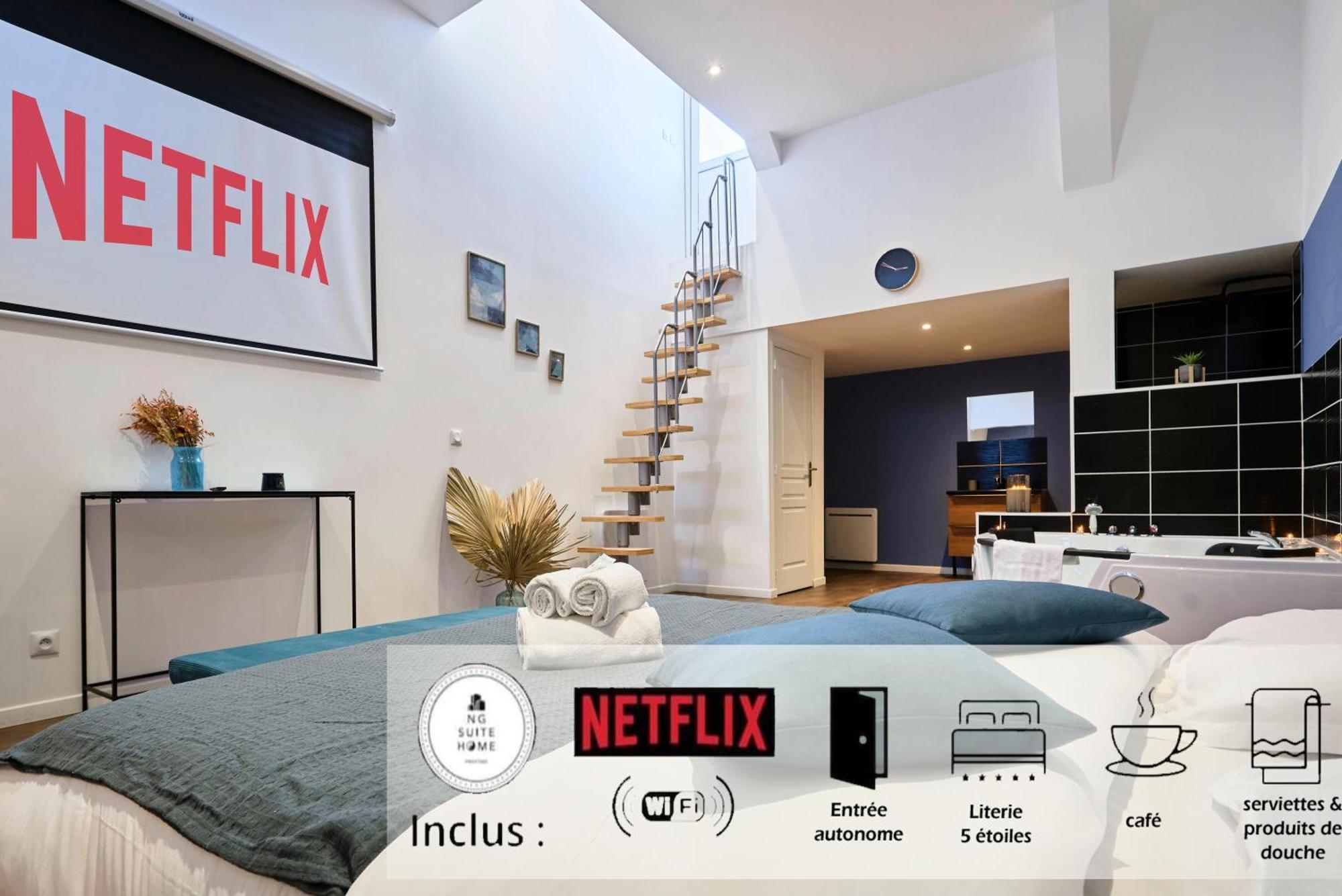Ng Suitehome - Lille L L Mairie - Gare L Nain - Grand - Balneo - Netflix - Wifi Appartement
