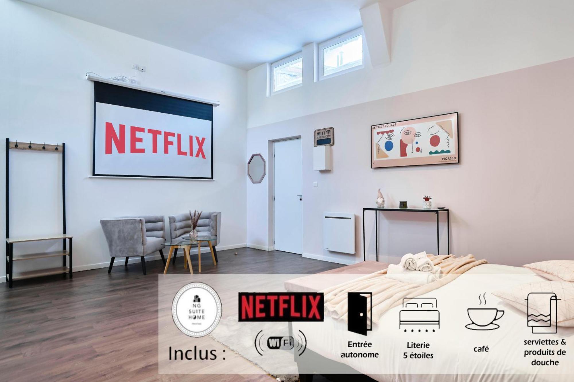 Ng Suitehome - Lille L L Mairie - Gare L Nain - Grand - Balneo - Netflix - Wifi * Roubaix