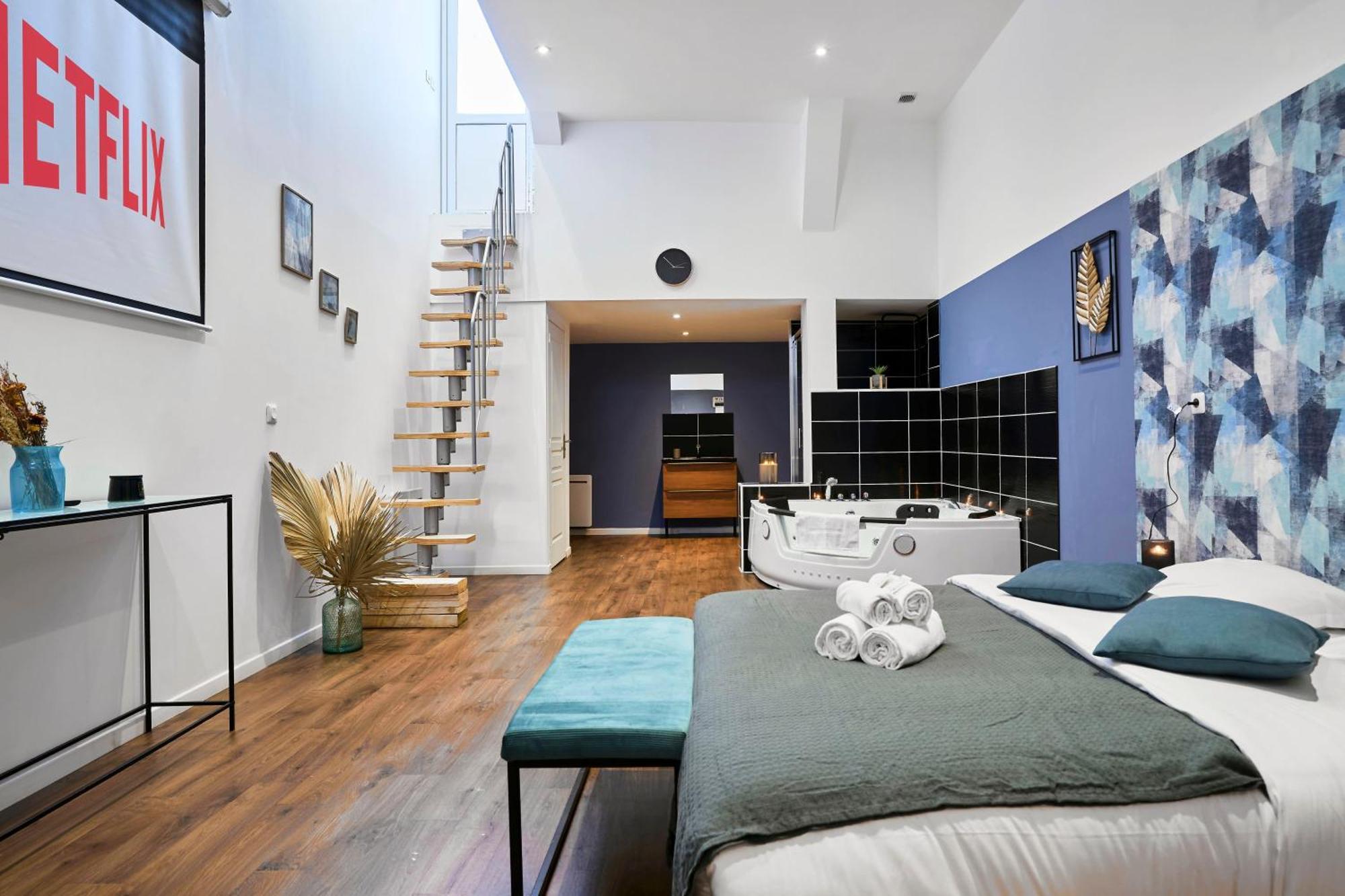 Appartement Ng Suitehome - Lille L L Mairie - Gare L Nain - Grand - Balneo - Netflix - Wifi Roubaix