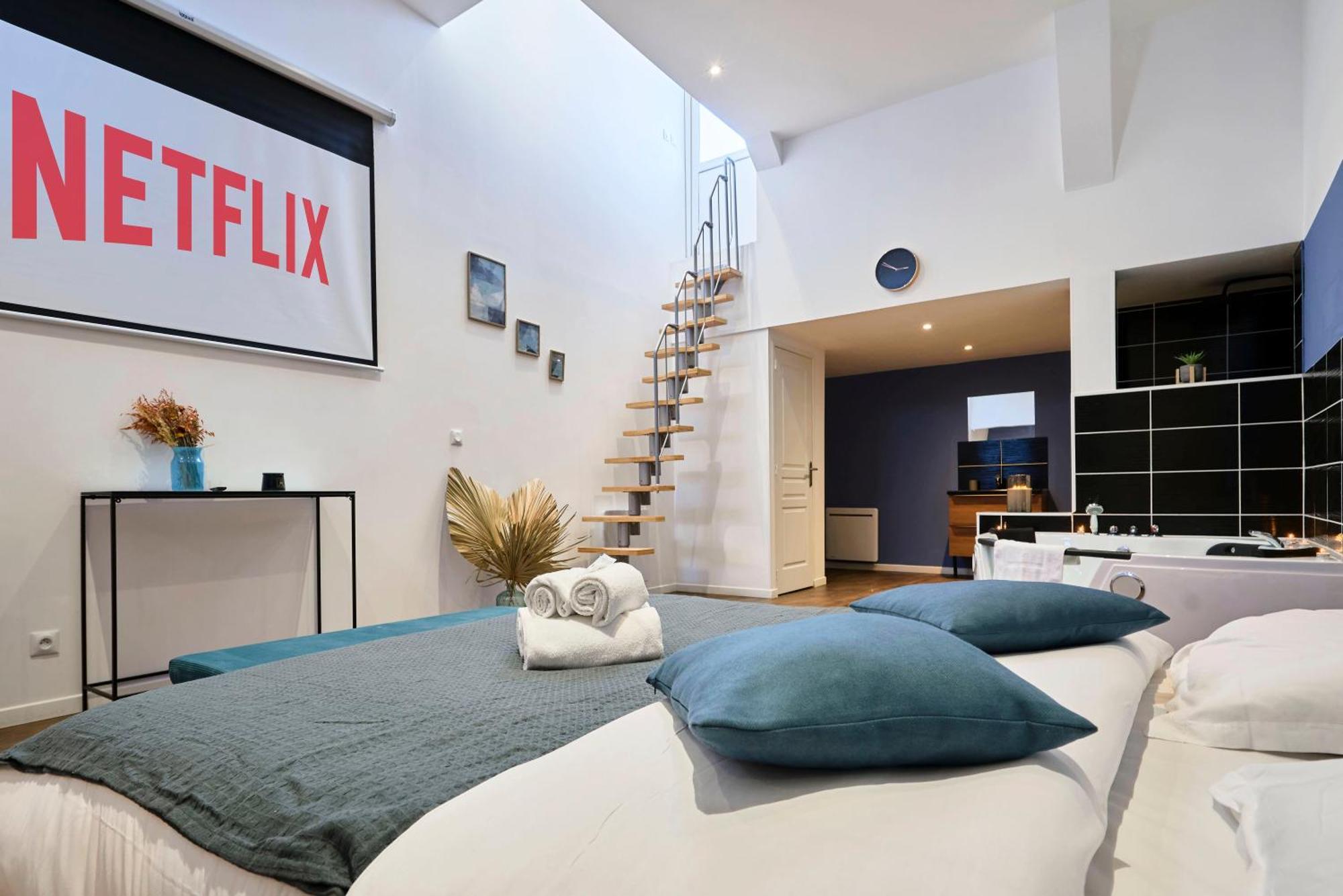 Ng Suitehome - Lille L L Mairie - Gare L Nain - Grand - Balneo - Netflix - Wifi Appartement *