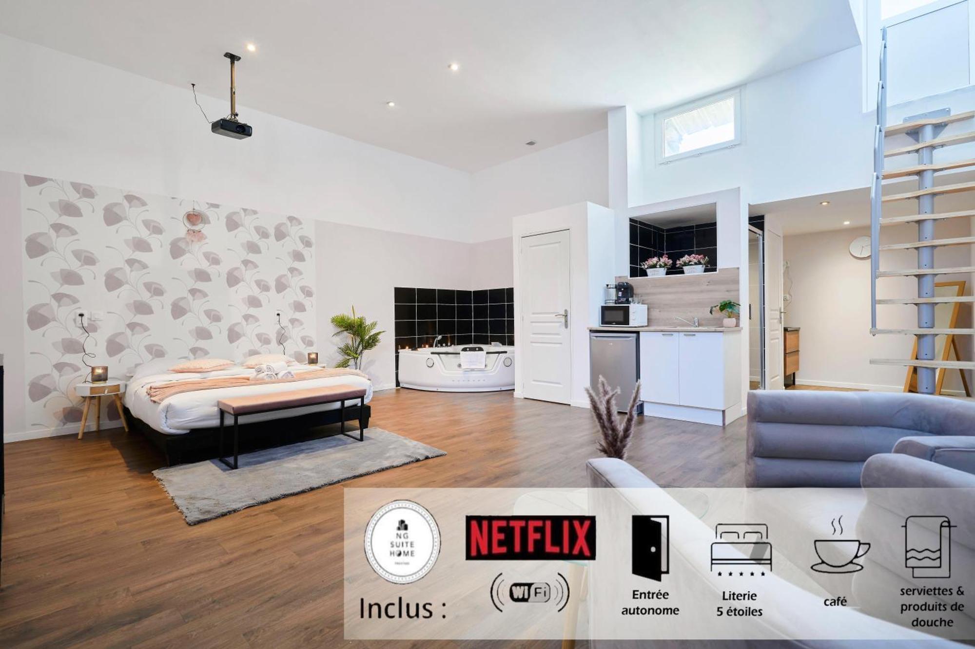 Ng Suitehome - Lille L L Mairie - Gare L Nain - Grand - Balneo - Netflix - Wifi Roubaix